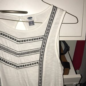 Old Navy Tops - white embroidered old navy tank Old Navy Tops - white embroidered old navy tank